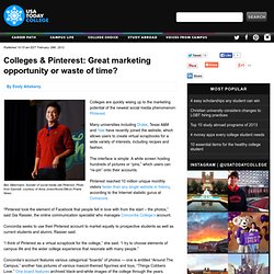 Colleges and Pinterest: Great marketing opportunity or waste of time?