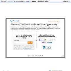 Pinterest: The Email Marketer's New Opportunity