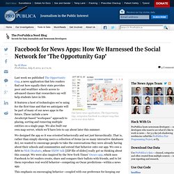 Facebook for News Apps: How We Harnessed The Social Network for ‘The Opportunity Gap’