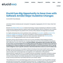 Elucid Eyes Big Opportunity to Save Lives with Software Amidst Major Guideline Changes - Elucid Vivo