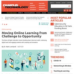 Moving Online Learning from Challenge to Opportunity
