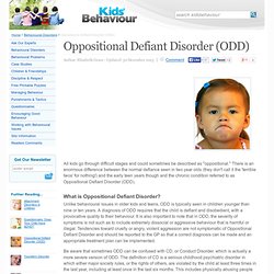 Oppositional Defiant Disorder (ODD) - Kids Behaviour