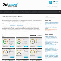 Optanon GDPR Compliance Manager