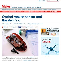 Optical mouse sensor and the Arduino