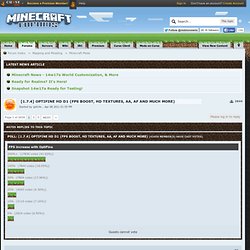 [1.4.2] OptiFine HD A7 (FPS Boost, HD Textures, AA, AF and much more)