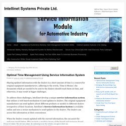 Optimal Time Management Using Service Information System