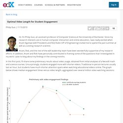 Optimal Video Length for Student Engagement