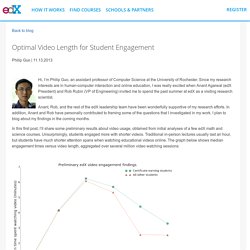 Optimal Video Length for Student Engagement