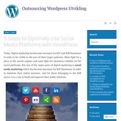 5 Steps to Optimally Use Social Media Platforms with WordPress