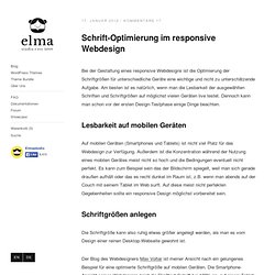 Schrift-Optimierung im responsive Webdesign