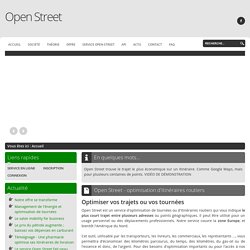 Open Street - optimisation d'itinéraires routiers