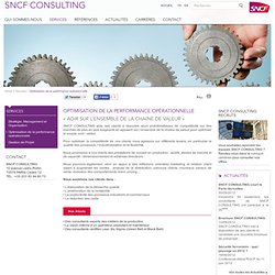 SNCF CONSULTING - Optimisation de la performance opérationnelle