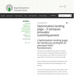 Optimisation landing page - 5 tactiques prouvées scientifiquement