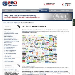 Social Media Presence + Search Engine Optimisation = Success?