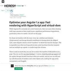 Optimise your Angular 1.x app: Fast rendering with HyperScript and virtual-dom