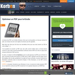 Optimiser un PDF pour le Kindle
