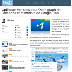 Optimisez vos sites pour Open graph de Facebook et Microdata de Google Plus