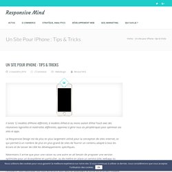 Optimisez vos sites pour iPhone et iPad