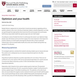 Optimism and your health