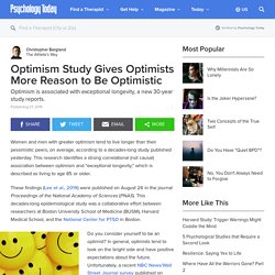 Optimism Study Gives Optimists More Reason to Be Optimistic