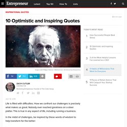 10 Optimistic and Inspiring Quotes