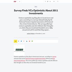 Survey Finds VCs Optimistic About 2011 Investments