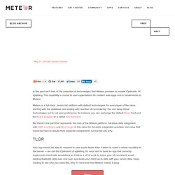 Optimistic UI with Meteor