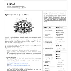 Optimización SEO on-page y off-page