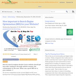 How important is Search Engine Optimization (SEO) for your Website?