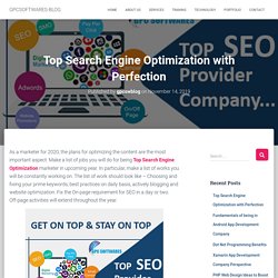 Top Search Engine Optimization with Perfection