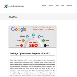 On Page Optimization Tips for SEO Beginners