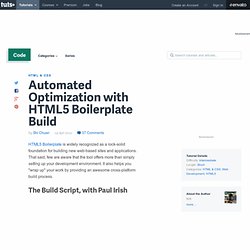 Automated Optimization with HTML5 Boilerplate Build