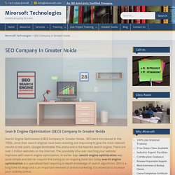 Search Engine Optimization (SEO) Company In Greater Noida