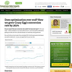 Does optimization ever end? How we grew Crazy Egg’s revenue by 510%