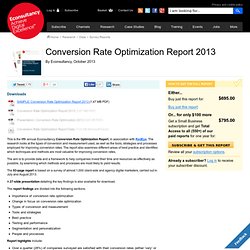Conversion Rate Optimization Report 2013