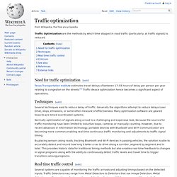 Traffic optimization