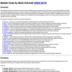 Matlab Code by Mark Schmidt (optimization, graphical models, machine learning)