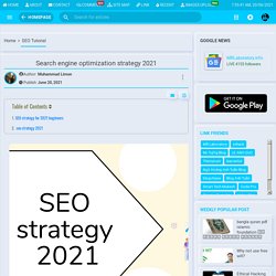 Search engine optimization strategy 2021 - MR Laboratory Blog