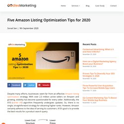 Five Amazon Listing Optimization Tips for 2020 - Digital Marketing Company