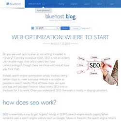 Web Optimization: Where to Start – Official Bluehost Blog