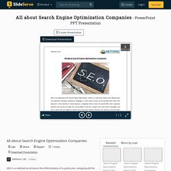 Services Provided by Search Engine Optimization Companies- NetTonic