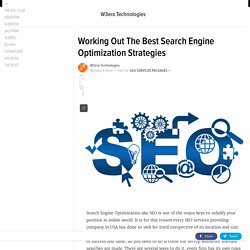 Working Out The Best Search Engine Optimization Strategies