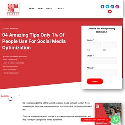 Best 10 Social media Optimization Tips and stricks For Growing Your Skills