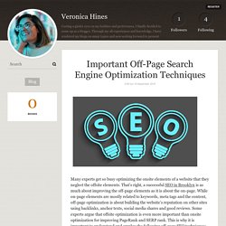 Important Off-Page Search Engine Optimization Techniques