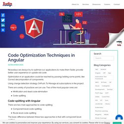 Blog: Code Optimization Techniques in Angular