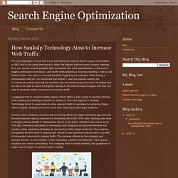 How Sankalp Technology Aims to Increase Web Traffic