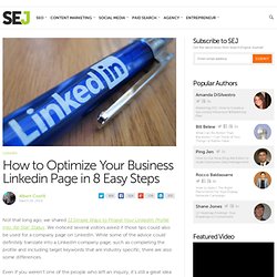How to Optimize Your Business Linkedin Page in 8 Easy Steps
