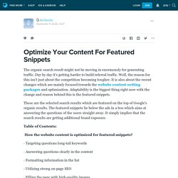 Optimize Your Content For Featured Snippets: ext_5479661 — LiveJournal
