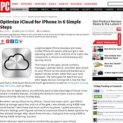 Optimize iCloud for iPhone in 6 Simple Steps