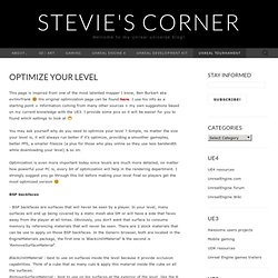 Optimize your level « Stevie's corner